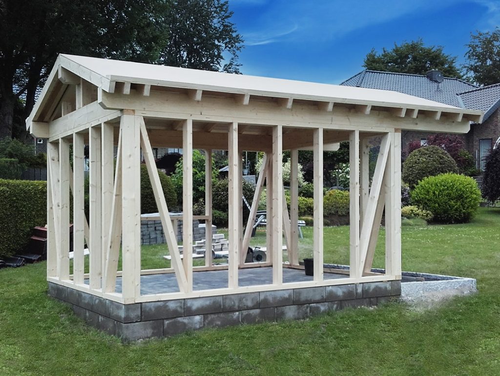 Bau Gartenbauhaus aus Holz